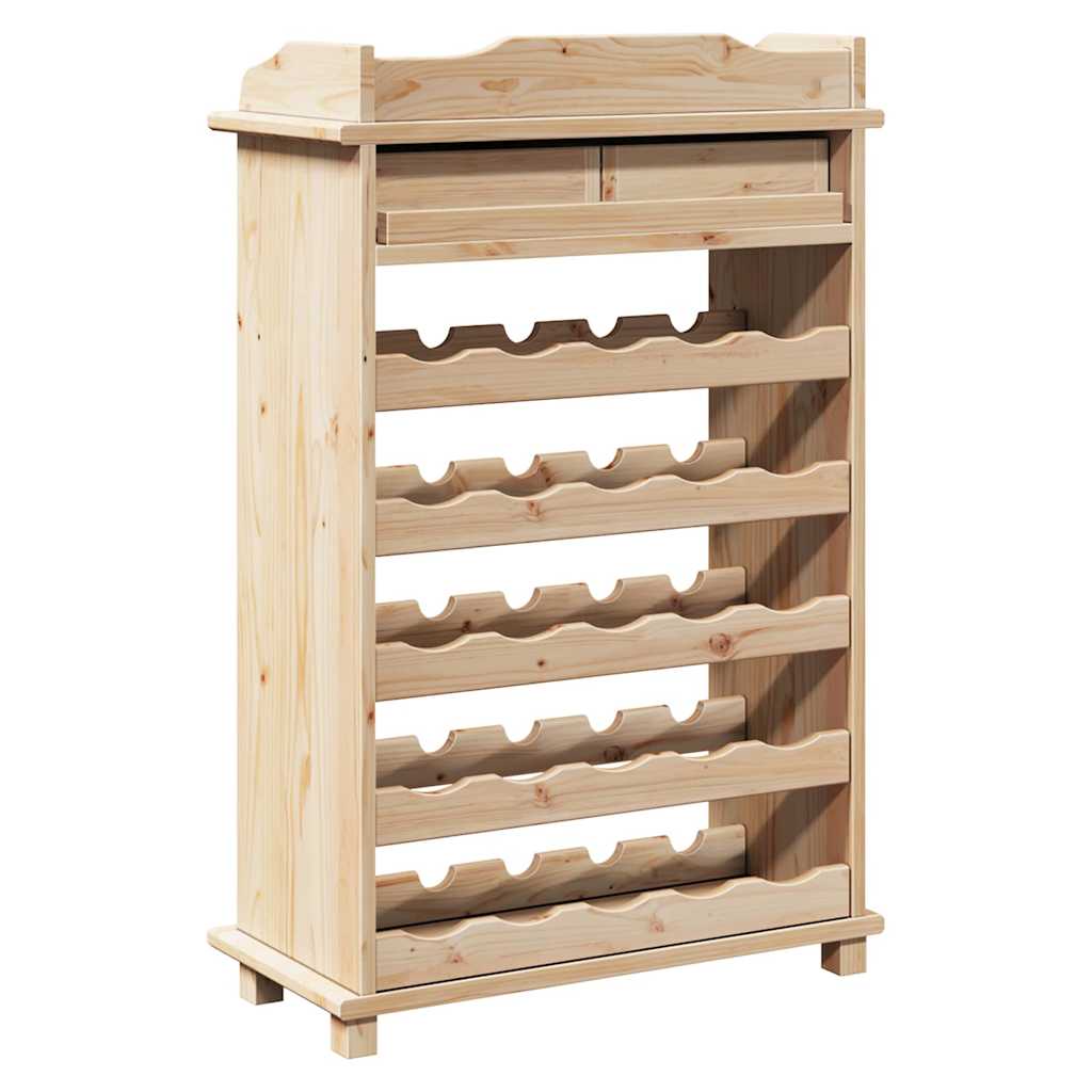 Wine Rack Brown 90 x 60 x 30 cm Solid pine wood